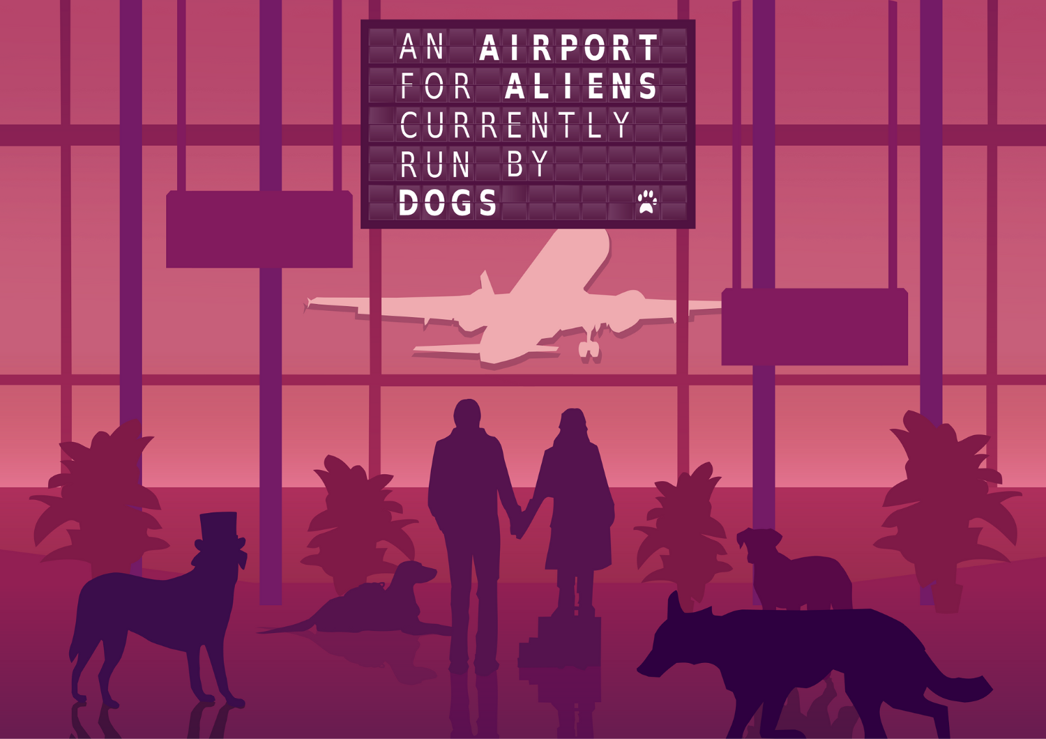 Airport for Aliens Run by Dogs